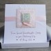 Pink Gingham Teddy Luxury Boxed Christening Card 