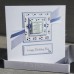 Football Birthday Card - Blue & White Football Birthday Card - Blue & White