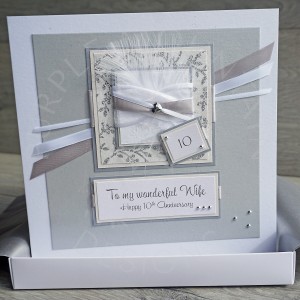 Tenth Wedding Anniversary Card "Champagne"
