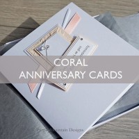 Coral Wedding Anniversary Cards