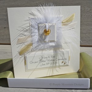 Golden wedding card - elegance