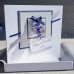 Silver & Blue Heart Birthday Card