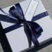 Silver & Blue Heart Birthday Card