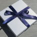 Silver & Blue Heart Birthday Card