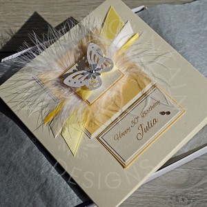 Yellow Butterfly Boxed Birthday Card
