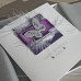 Purple & Silver Butterfly Handmade Birthday Card