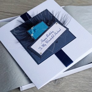 Blue Fizz Boxed Birthday Card