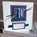 Stripes Birthday Card - larger size 19cm