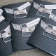 Handmade Christmas Card Pack "Black & Silver Stars", small 9cm cards