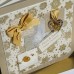 Luxury Boxed Christmas Card "Gold hearts & ribbons"