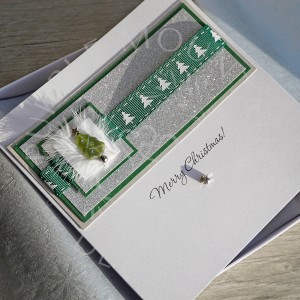 Luxury Boxed Christmas Card "Green Tree"