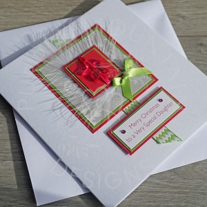 Luxury Christmas Card "Lime & Pink"