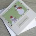 Handmade Christmas Card Pack "Cute snowmen" small 10cm cards