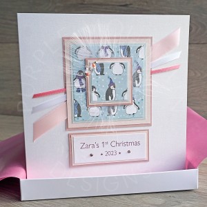 Luxury Boxed Card "Baby Girl's First Christmas"