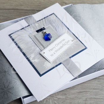 Luxury Boxed Christmas Card "Glass Snowflakes"
