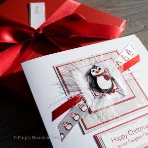 Luxury Boxed Christmas Card "Jolly Penguin"