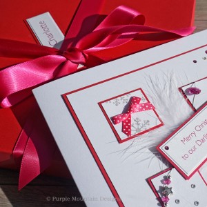 Luxury Boxed Christmas Card "Pink Boxes"