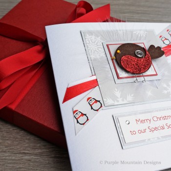 Luxury Boxed Christmas Card "Robin"