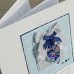 Blue Glass Heart Engagement card