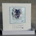 Blue Glass Heart Engagement card