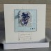 Blue Glass Heart Wedding Card
