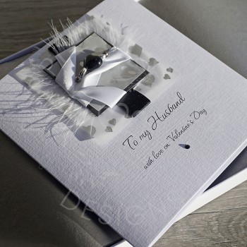 Luxury Valentine's Day Card "Silver hearts"