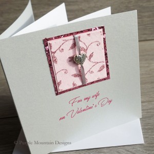 Valentine's Day Card "Silver bead"